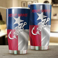 Load image into Gallery viewer, 1pc Texas fishing tumbler Custom name Stainless Steel Tumbler Cup - Personalized fishing gifts NQS3334