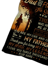 Load image into Gallery viewer, To My dad Custom Thoughtful Blanket great gifts ideas for father&#39;s day - personalized sentimental gifts for dad from son Or from daughter - NQAZ18