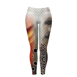 Beautiful Texas Slam Redfish , speckled trout, flounder skin customize name fishing pants, leggings personalized gift - NQS894