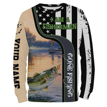 Load image into Gallery viewer, I am a Fisherman Largemouth Bass Fishing Customize Name All Over Printed Shirts Personalized Fishing Gift For Adult And Kid NQS376