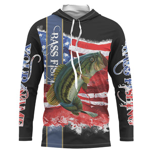 Beautiful Bass Fishing American Flag patriotic Customize bass fishing Shirts, Personalized Gift NQS331