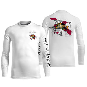 Florida fishing fish reaper skull personalized custom name sun protection long sleeve fishing shirts NQS3828