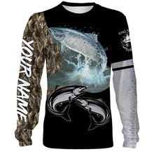 Load image into Gallery viewer, Chinook Salmon ( King Salmon) Fishing Customize Name Fishing Camo All Over Printed Shirts Personalized Fishing Gift For Adult And Kid NQS392
