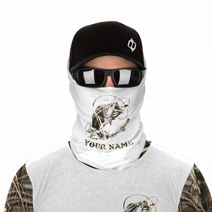 Largemouth bass fishing tattoo camo Customize name UV protection quick dry UPF 30+ NQS920