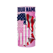 Load image into Gallery viewer, American Flag Universe patriotic Custom performance shirts, personalized pink galaxy fishing gift NQS2558