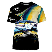 Load image into Gallery viewer, Tuna saltwater fishing Customize Name UV protection quick dry UPF 30+ long sleeves fishing shirts,gifts for fishing lover NQS2451