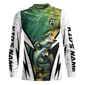 Largemouth Bass fishing Custom UV protection performance long sleeve fishing shirt, Bass fish jerseys NQS7114