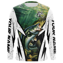 Load image into Gallery viewer, Largemouth Bass fishing Custom UV protection performance long sleeve fishing shirt, Bass fish jerseys NQS7114