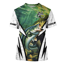 Load image into Gallery viewer, Largemouth Bass fishing Custom UV protection performance long sleeve fishing shirt, Bass fish jerseys NQS7114