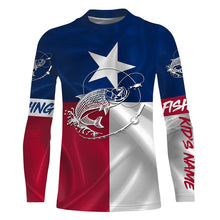 Load image into Gallery viewer, Tarpon fishing Texas Flag 3D All Over printed shirts personalized fishing apparel for Adult and kid NQS418