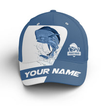 Load image into Gallery viewer, Mahi mahi Fishing blue color Custom fishing hat Unisex Fishing Baseball Angler hat NQS3876