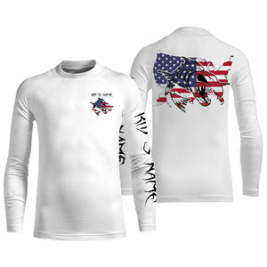 American fishing fish reaper skull personalized custom name sun protection long sleeve fishing shirts NQS3879