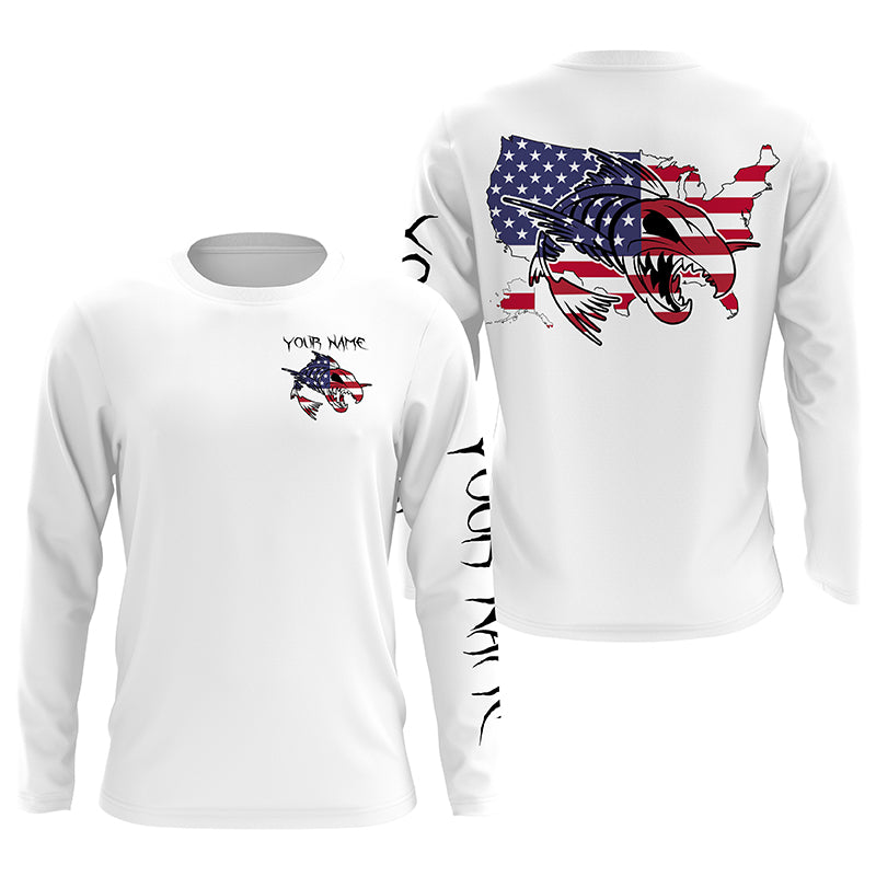 American fishing fish reaper skull personalized custom name sun protection long sleeve fishing shirts NQS3879