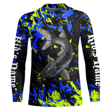 Load image into Gallery viewer, Catfish fishing green blue camo Custom UV protection performance long sleeve fishing jerseys NQS7240