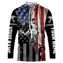 Load image into Gallery viewer, Fish reaper skull Fishing American Flag 4th July patriot Custom performance Patriotic Fishing Shirts NQS3565