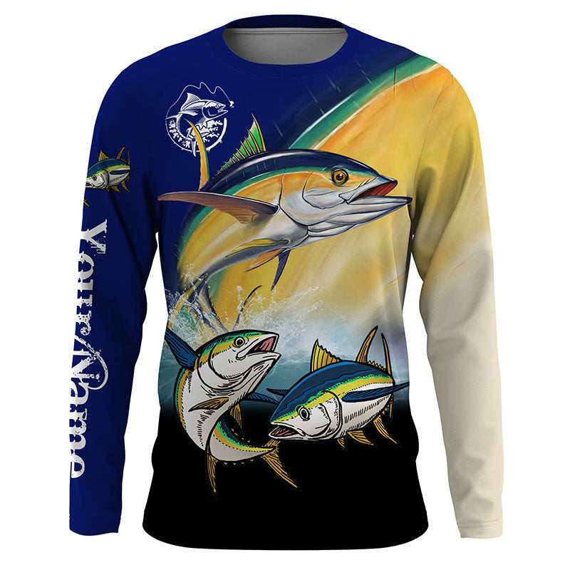Tuna Fishing Saltwater Game Fish Custom name Long sleeve Fishing Shirt –  ChipteeAmz