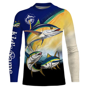 Tuna Fishing Saltwater Game Fish Custom name Long sleeve Fishing Shirts, Tuna Fishing jerseys NQS4067