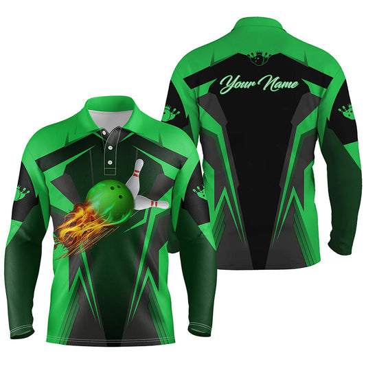 personalized bowling shirt for men – custom name design side view