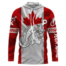 Load image into Gallery viewer, Canada Bass Fishing tattoo Custom long sleeve performance shirts, Largemouth bass fishing jerseys NQS3433