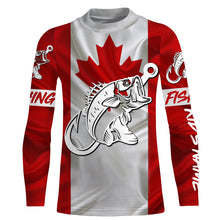 Load image into Gallery viewer, Canada Bass Fishing tattoo Custom long sleeve performance shirts, Largemouth bass fishing jerseys NQS3433