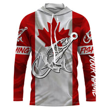 Load image into Gallery viewer, Canada Salmon Fishing tattoo Custom long sleeve performance fishing shirts, Salmon fishing jerseys NQS3434