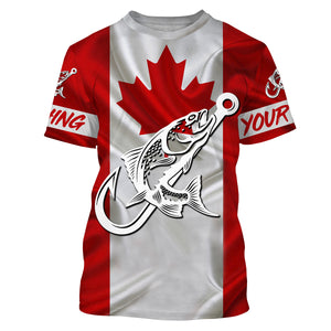 Canada Salmon Fishing tattoo Custom long sleeve performance fishing shirts, Salmon fishing jerseys NQS3434