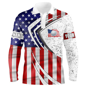 Mens golf polo shirts American flag custom team golf shirts, patriot golf tops for men NQS7256