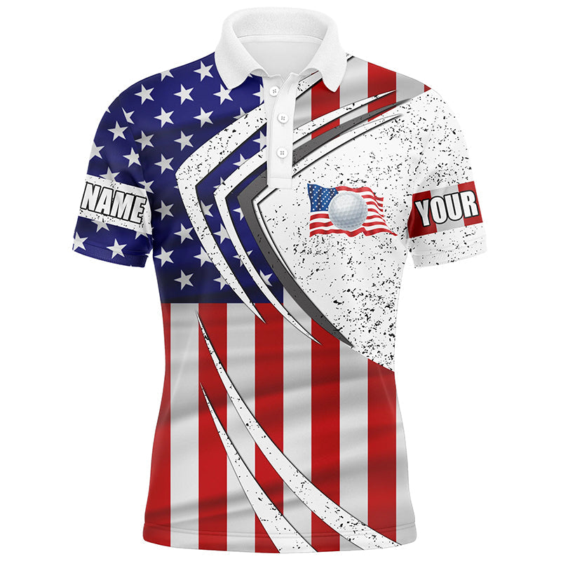 Mens golf polo shirts American flag custom team golf shirts, patriot golf tops for men NQS7256