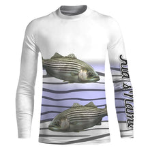 Load image into Gallery viewer, Striped Bass Fishing Customize Name 3D All Over Printed Shirts For Adult And Kid Personalized Fishing Gift NQS268