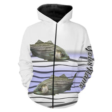 Load image into Gallery viewer, Striped Bass Fishing Customize Name 3D All Over Printed Shirts For Adult And Kid Personalized Fishing Gift NQS268