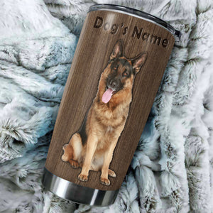 German Shepherd Dog Customize name and photo Stainless Steel Tumbler Cup Personalized Fishing gift Fisherman by choice - NQS695
