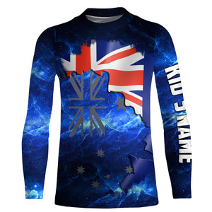 Australian Flag Universe patriotic Custom fishing Shirts jersey, fishing shirts Australia NQS3178