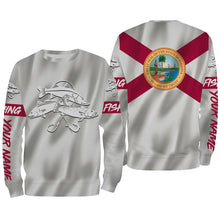 Load image into Gallery viewer, Inshore Slam Snook, Redfish,Trout fishing Florida State Flag 3D All Over print shirts saltwater personalized fishing apparel for Adult and kid NQS438