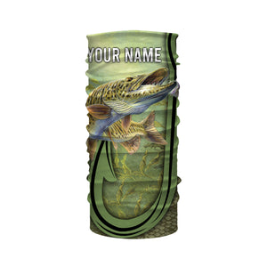 Musky ( Muskie) fishing scale Fish reaper fish on UV protection quick dry Customize name long sleeves UPF 30+ personalized gift for fisherman- NQS821