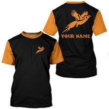 Load image into Gallery viewer, Black and orange Pheasant Hunting Custom 3D All Over Printed Shirts, Personalized Hunting gift NQS6564