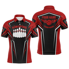 Load image into Gallery viewer, Bowling shirts for men custom name and team name King Pins bowling jerseys, Bowling team shirts | Red NQS4522