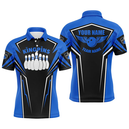 Custom bowling shirt for men – personalized team jersey front view