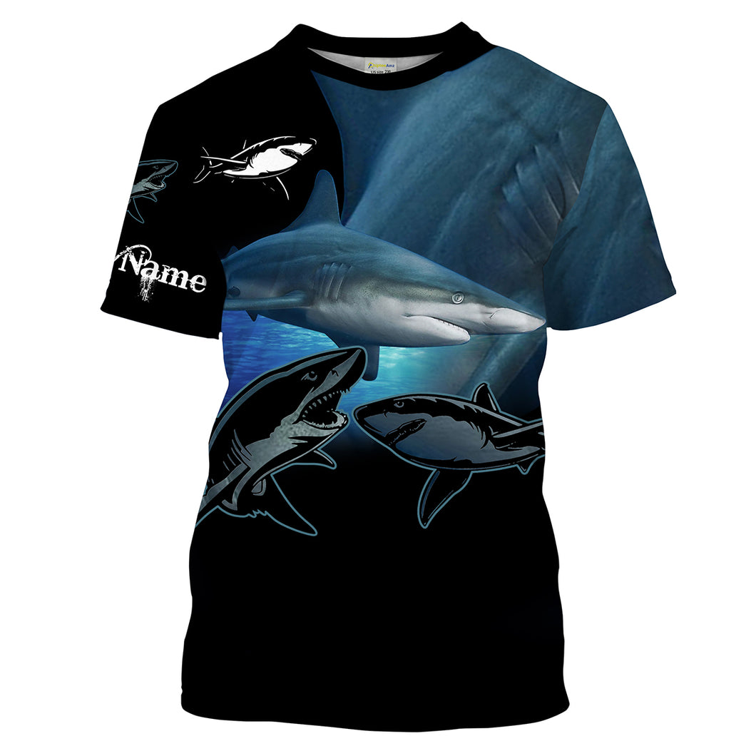Blacktip shark Fishing Customize Name long sleeves fishing shirts, Personalized Fishing Gift NQS2092