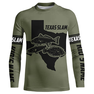 Texas slam fishing Redfish, trout,flounder Custom UV sun protection Long sleeve Fishing Shirts jerseys NQS6570