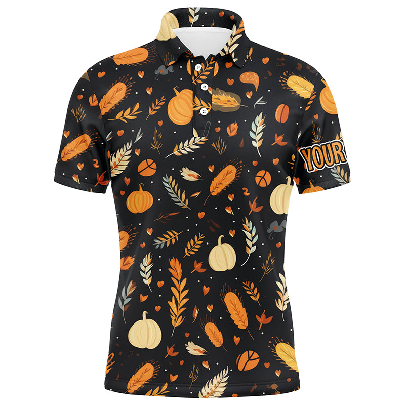 Thanksgiving pattern Mens golf polo shirts custom Thanksgiving gift best mens golf wear NQS6838