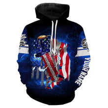 Load image into Gallery viewer, Northern Pike Fishing 3D American Flag Patriot Custom All over print shirts personalized fishing gift NQS450