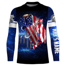 Load image into Gallery viewer, Northern Pike Fishing 3D American Flag Patriot Custom All over print shirts personalized fishing gift NQS450
