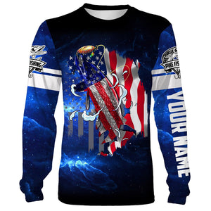 Northern Pike Fishing 3D American Flag Patriot Custom All over print shirts personalized fishing gift NQS450