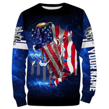 Load image into Gallery viewer, Northern Pike Fishing 3D American Flag Patriot Custom All over print shirts personalized fishing gift NQS450