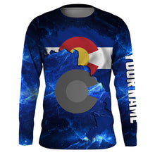 Load image into Gallery viewer, Colorado Flag blue galaxy Universe patriotic Custom sun protection fishing jersey Colorado shirts NQS3591