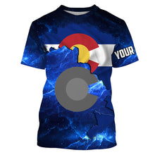 Load image into Gallery viewer, Colorado Flag blue galaxy Universe patriotic Custom sun protection fishing jersey Colorado shirts NQS3591