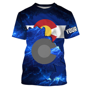 Colorado Flag blue galaxy Universe patriotic Custom sun protection fishing jersey Colorado shirts NQS3591