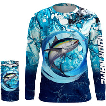 Load image into Gallery viewer, Tuna fishing blue water sea camo saltwater fishing Custom name UV protection performance fishing shirt NQS2622