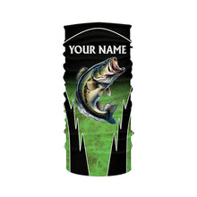 Load image into Gallery viewer, Largemouth Bass fishing green camo Custom performance long sleeve Bass fishing jerseys NQS7282