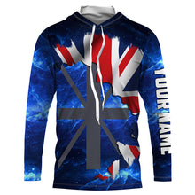 Load image into Gallery viewer, The United Kingdom Flag Universe patriotic Custom UPF fishing Shirts jersey - Custom fishing shirts UK NQS3205